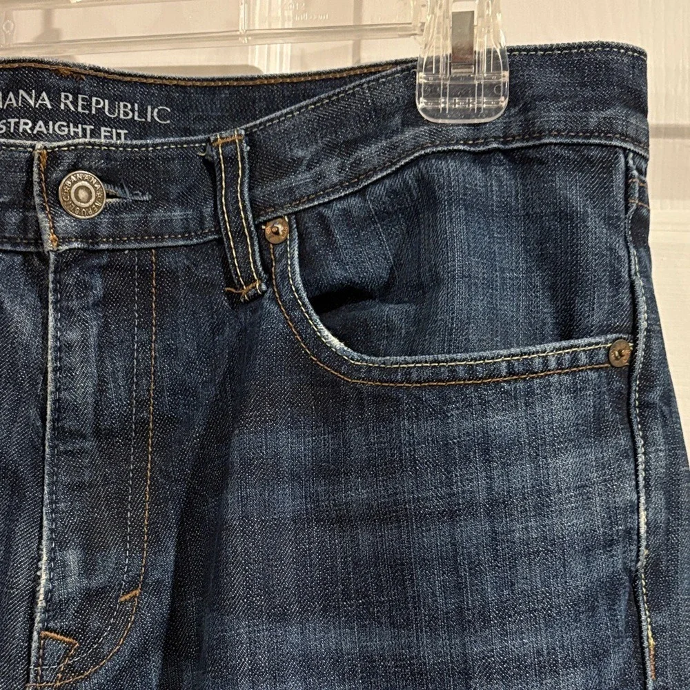Banana Republic Men's Dark Blue Straight Fit Jeans‎ size 33W x 34L